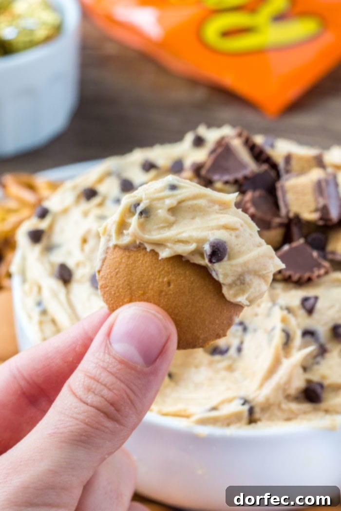 Creamy, smooth, completely addictive peanut butter cheesecake dip is the perfect treat for get togethers, movie nights, potlucks, or whenever you're looking for a seriously delicious peanut butter treat!