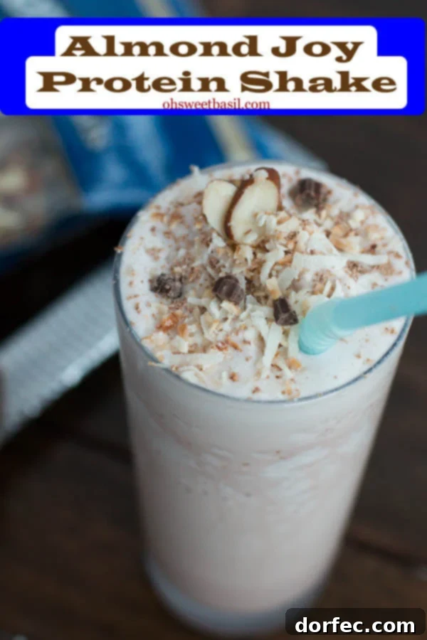 You can get healthy and have a toned body without giving up your favorite almond joy! Who knew a protein shake could be so awesome! #thinkfisher ohsweetbasil.com