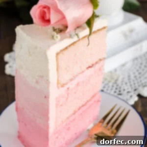 A beautifully decorated Ombre Strawberry Cake, perfect for any celebration.