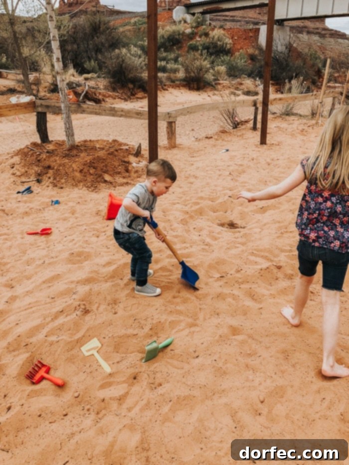 Kids digging for dinosaur bones at Moab Giants