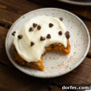 Cream Cheese Frosted Pumpkin Chocolate Chip Cookies