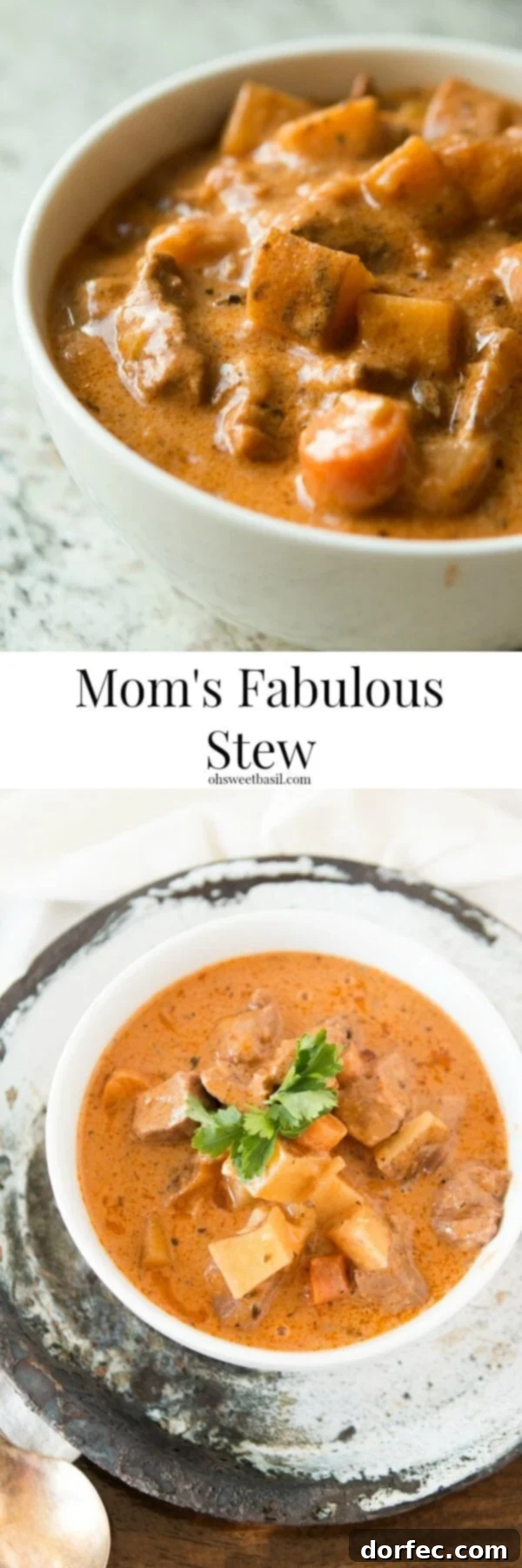 Mom's Ultimate Easy Slow Cooker Stew 4 Mom's Fabulous Slow Cooker Beef Stew recipe featured with serving suggestion