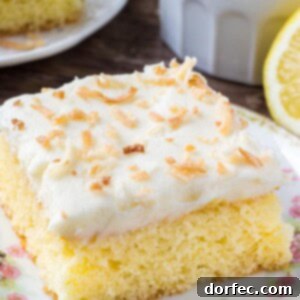 Lemon coconut cake - moist lemon cake with fluffy, creamy coconut buttercream.