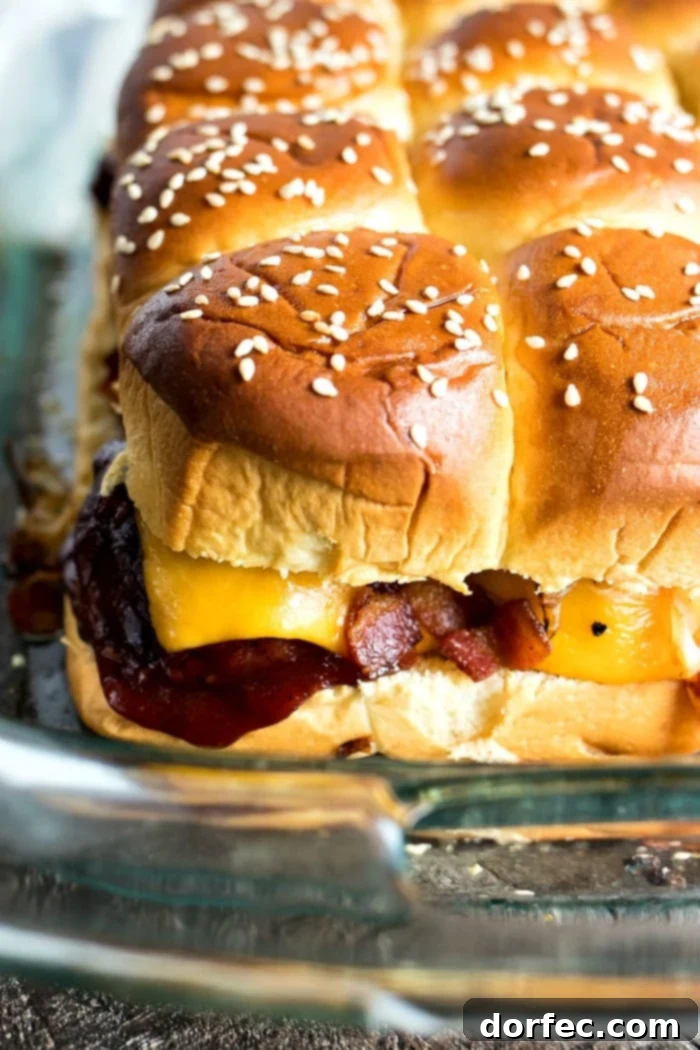 bbq meatball sliders in pyrex baking dish