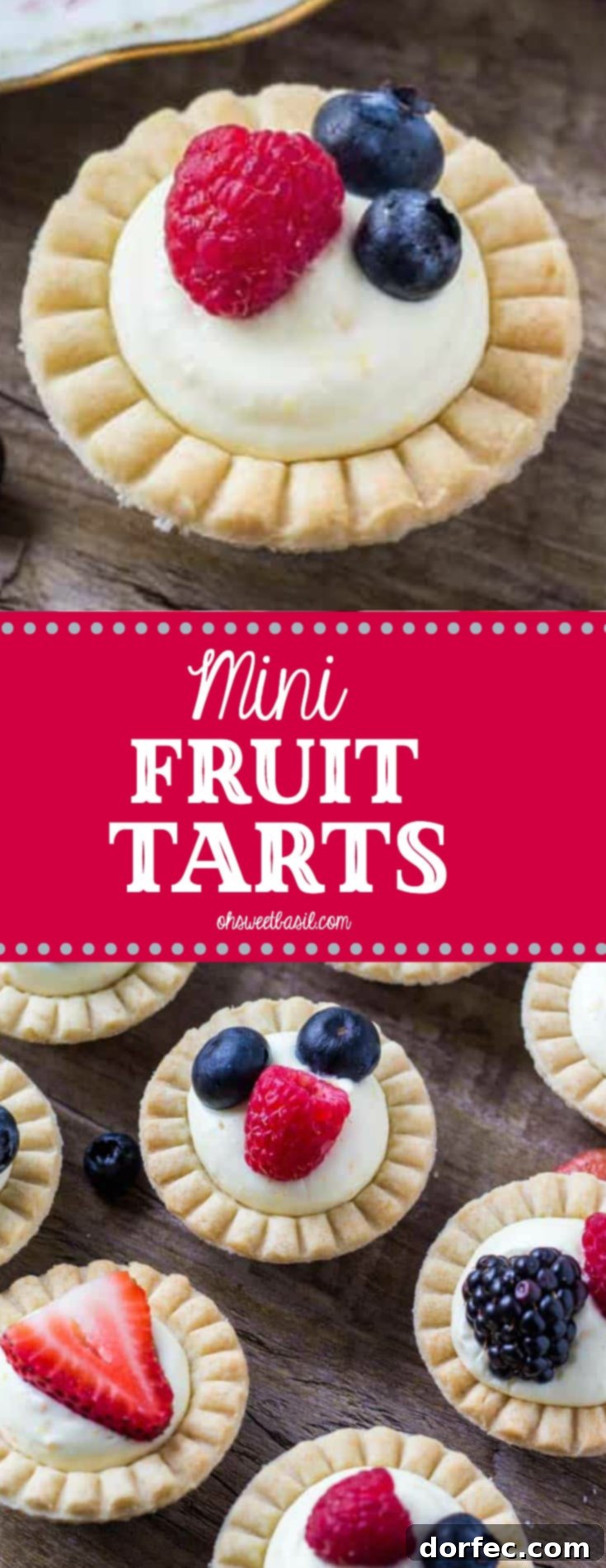 Delicious mini fruit tarts, easy to make with flaky pastry, creamy vanilla filling, and fresh berries.