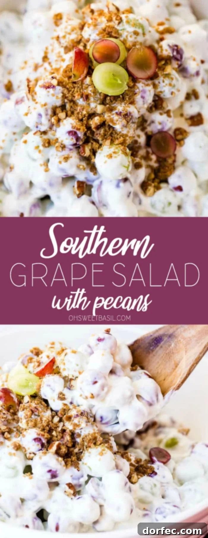 Southern Comfort Grape and Pecan Medley 6 A festive table spread featuring the Southern Grape Salad with Pecans alongside other delicious dishes, perfect for a gathering