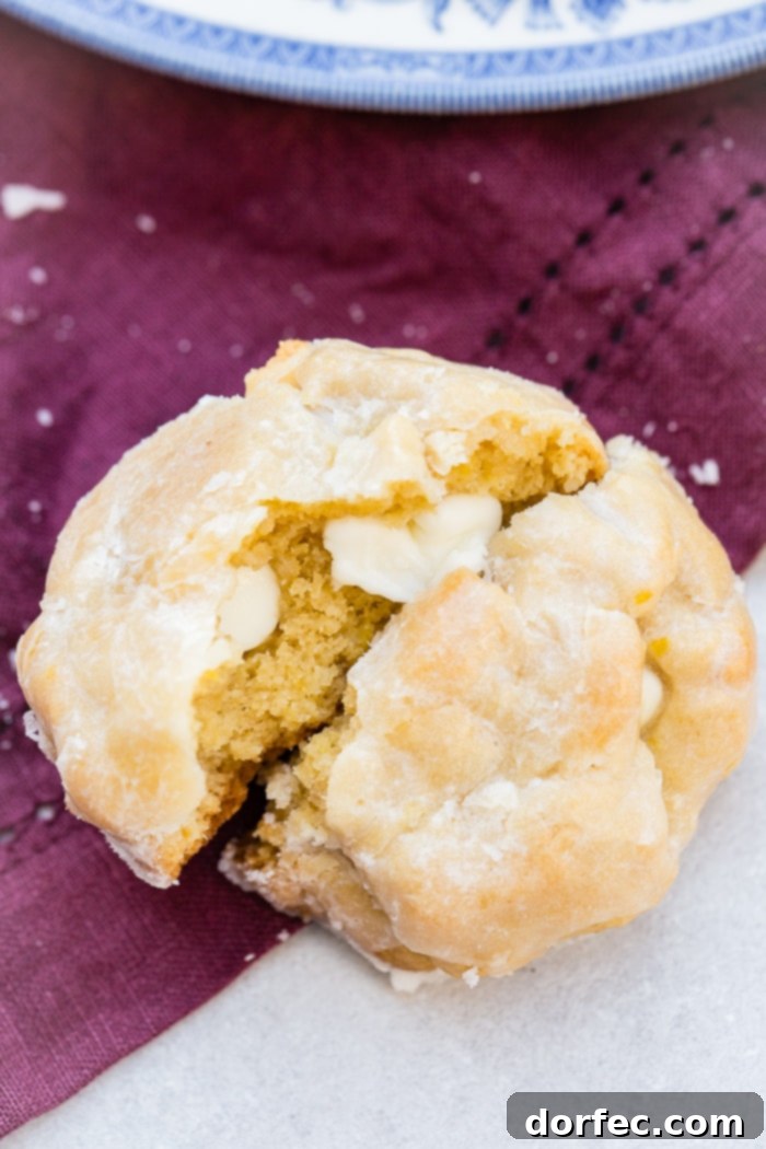 a pile of glazed lemon cookies on a blue floral vintage plate with slices of lemon