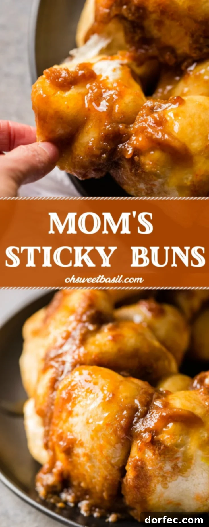 Mom's 4-ingredient Sticky Buns recipe, a family-favorite monkey bread for holidays and special brunches.