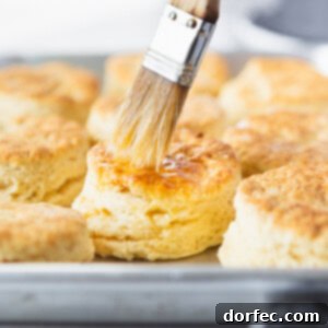 A finished buttermilk biscuit