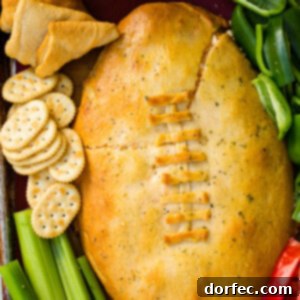 Buffalo Chicken Dip Football Appetizer