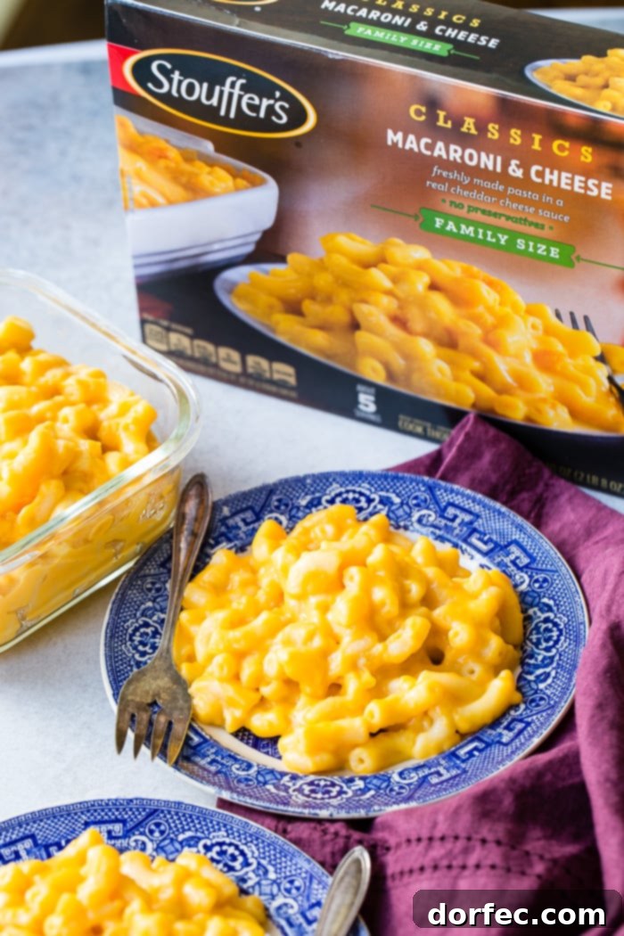 Stouffer's macaroni & cheese, a classic comfort food dish