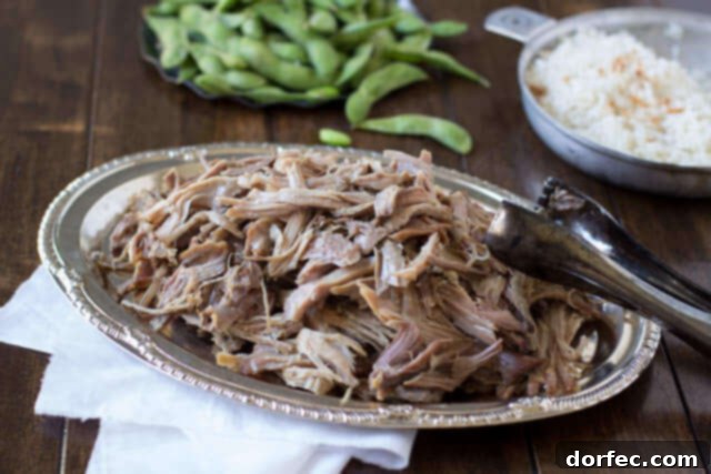 Oh my deliciousness!! This Hawaiian pork only takes 3 ingredients and is our all time favorite pork ohsweetbasil.com_-3