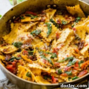 Easy Crispy Pancetta Ravioli with Sun Dried Tomatoes and Spinach