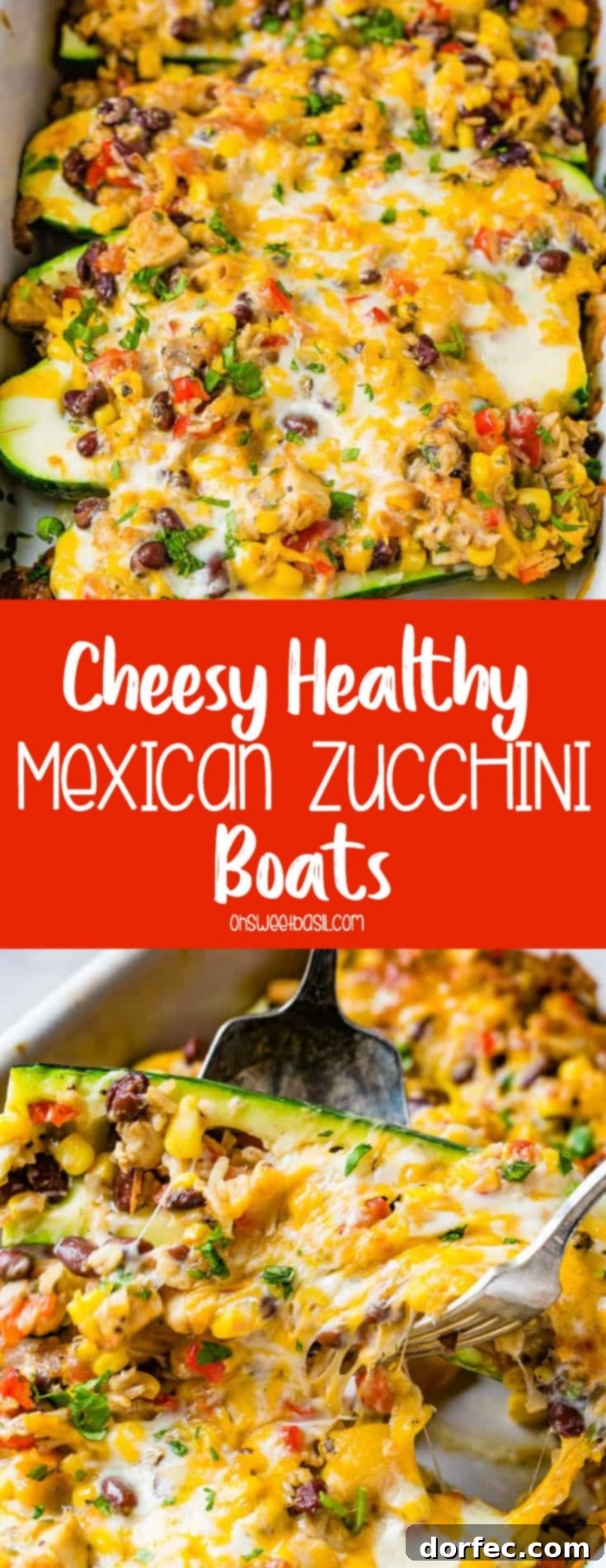 A large, delicious platter of Cheesy Healthy Mexican Zucchini Boats, garnished with fresh herbs and ready for serving at a family meal.