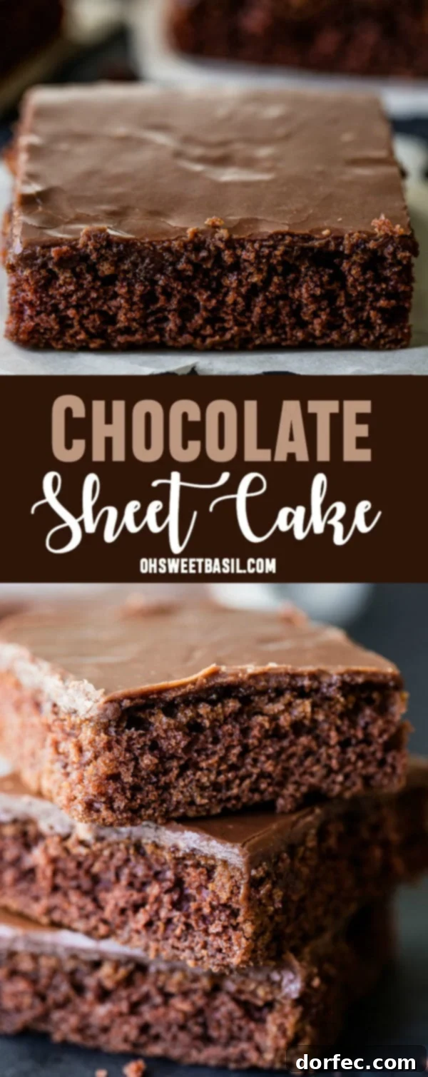My mom's chocolate sheet cake is probably the classic chocolate sheet cake recipe you grew with, but in case you lost it, here it is along with a cooked chocolate frosting!