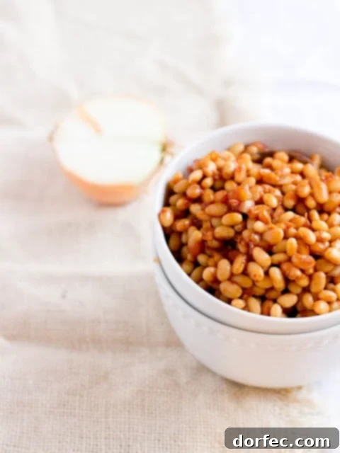Slow-Smoked BBQ Beans 2 Delicious Smoked BBQ Beans in a bowl
