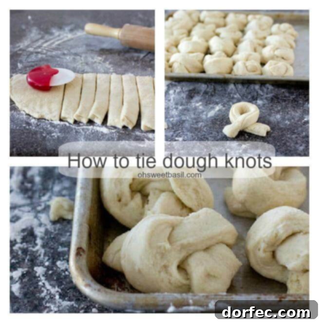 Delicious Potato Rolls: A Baker's Guide 8 Step-by-step guide on how to tie potato rolls into perfect knots.