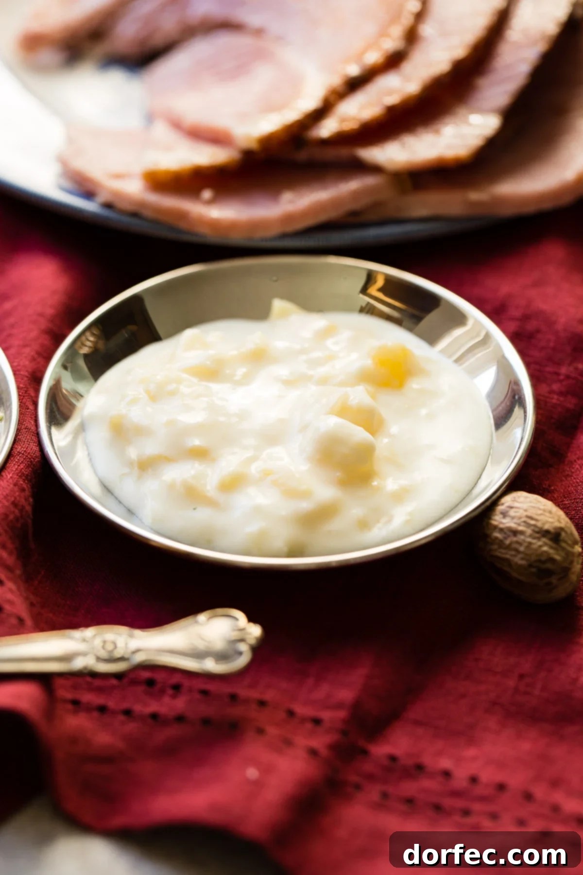 Pina Colada Ham Dipping sauce and it's seriously so easy! ohsweetbasil.com