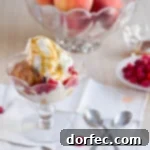 Deep Fried Peaches and Ice Cream, a warm Southern dessert