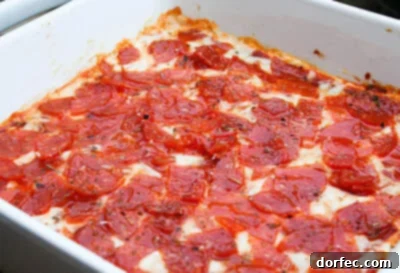 Easy Pizza Dip recipe for game day appetizers