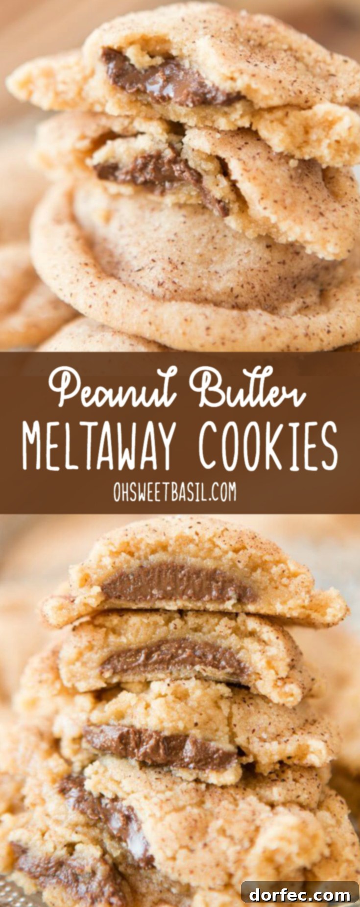 These are the best peanut butter cookies I've ever had. Peanut Butter Meltaway Cookies are peanut butter cookies, stuffed with chocolate!