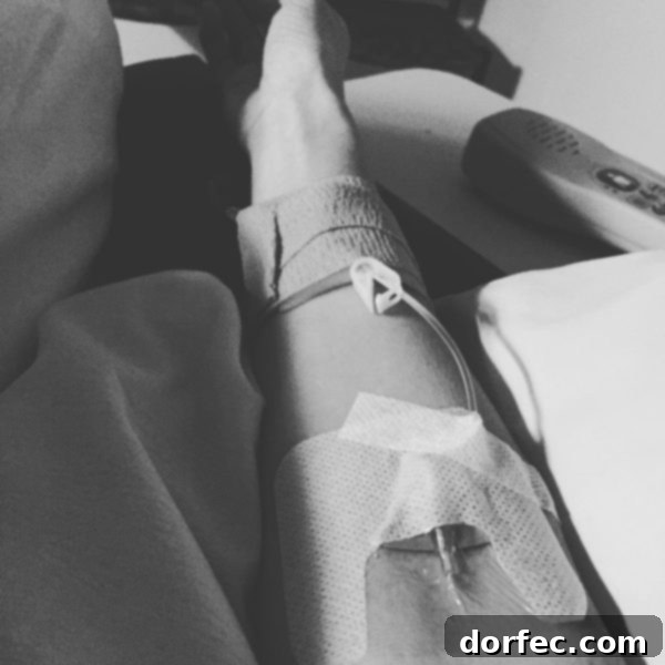 Crucible of Belief 4 A photo of my arm with an IV in it, indicating a medical procedure.