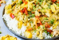 Velvety Pineapple Coconut Chicken Curry