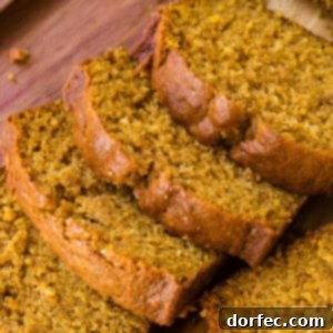 A perfectly baked loaf of pumpkin bread