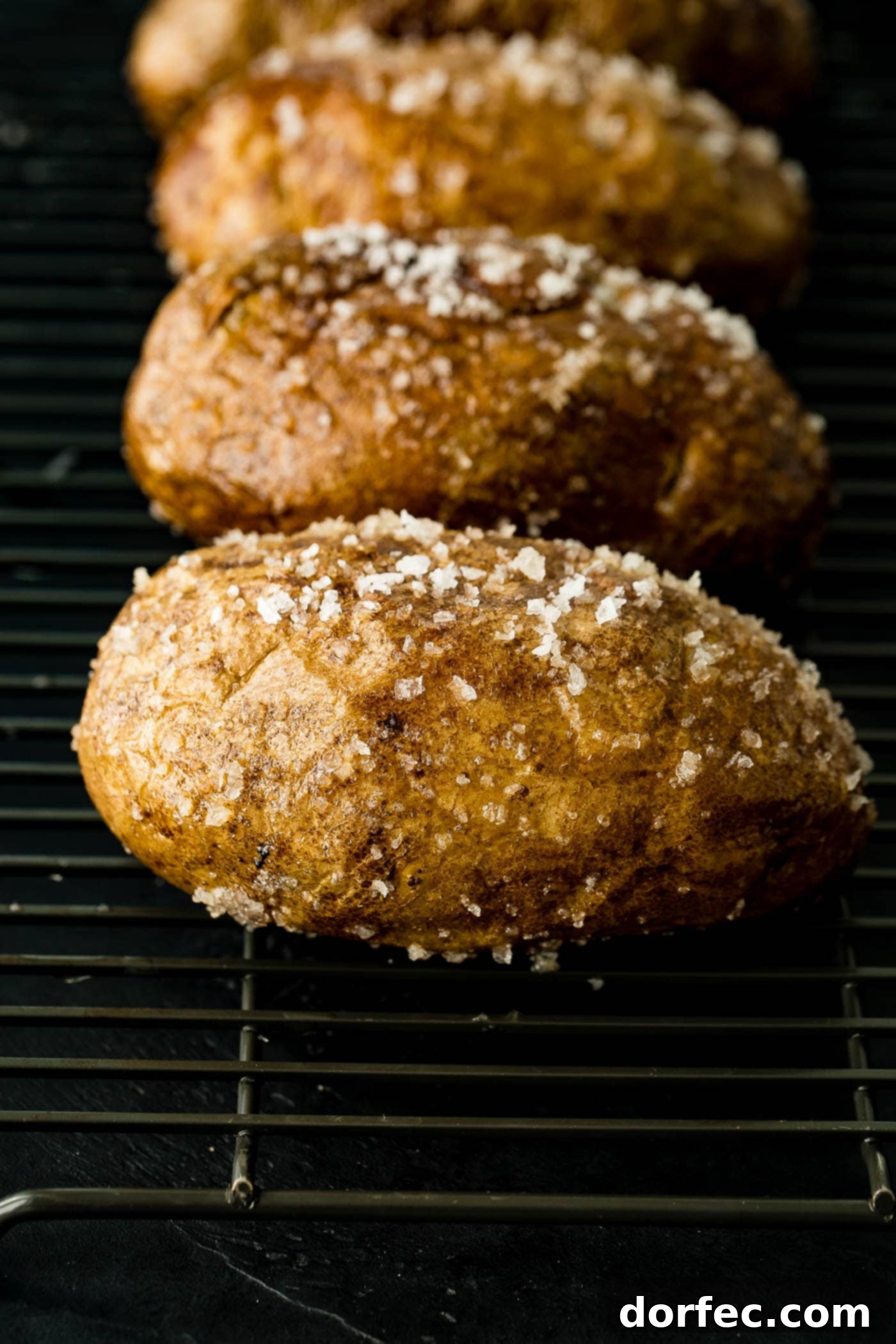 Fluffy Inside, Crispy Outside: The Best Oven Baked Potatoes 4 a baked potato with melting butter, salt and pepper