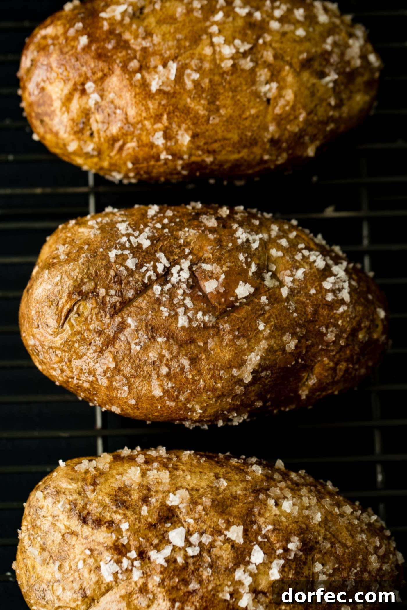 Fluffy Inside, Crispy Outside: The Best Oven Baked Potatoes 9 a baked potato with melting butter, salt and pepper