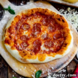 Delicious homemade pepperoni pizza.