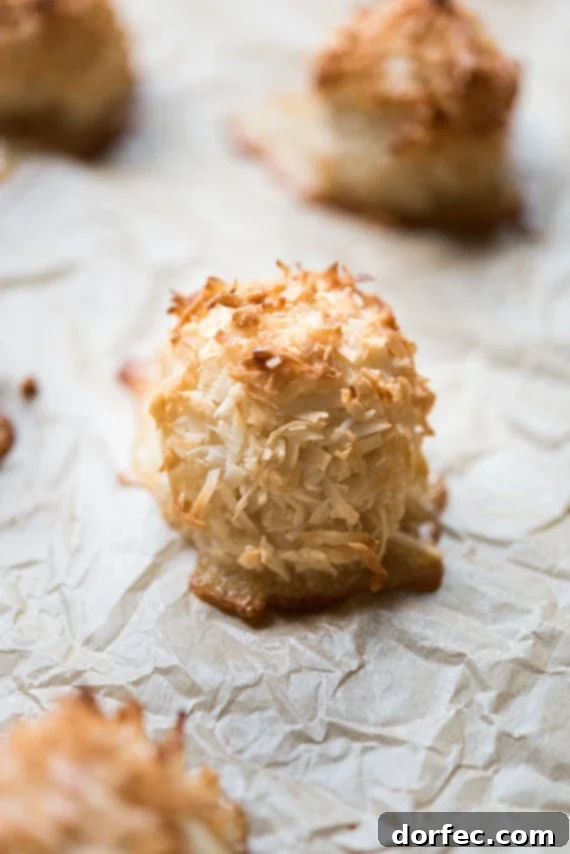 beautifully arranged coconut macaroons on a wooden board