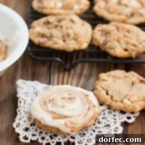 cinnamon roll cookies with frosting