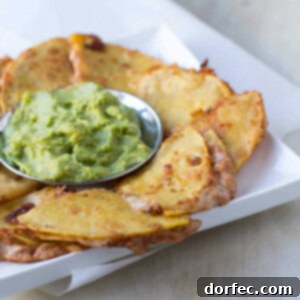 Spicy Bean and Cheese Quesadillas with fresh guacamole for the perfect superbowl snack ohsweetbasil.com