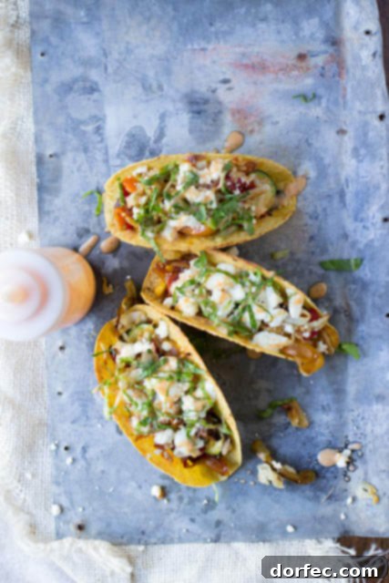 The Perfect Balance of Flavor and Texture Artfully arranged vegetarian tacos, showcasing the layered textures and fresh garnishes.