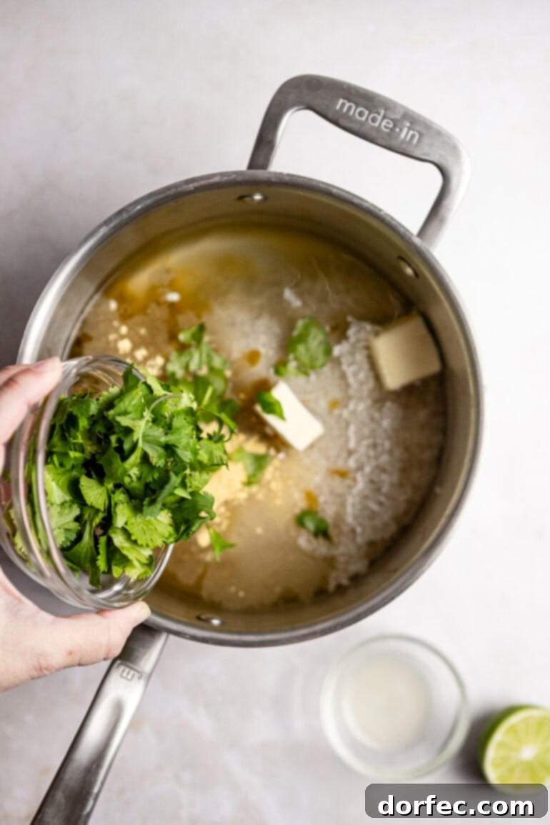 Step-by-step image of adding fresh lime juice to the mixture.