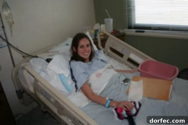 Fluffy Berry Cream Crepes 2 A personal photograph depicting a hospital stay during pregnancy, a testament to the challenges faced with Hyperemesis Gravidarum.