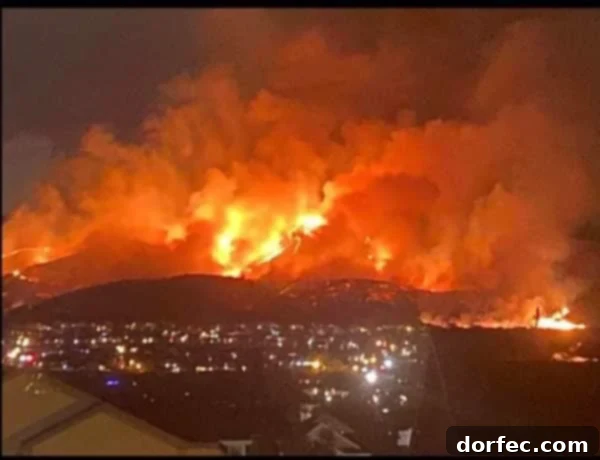 traverse mountain fires with smoke and emergency vehicles