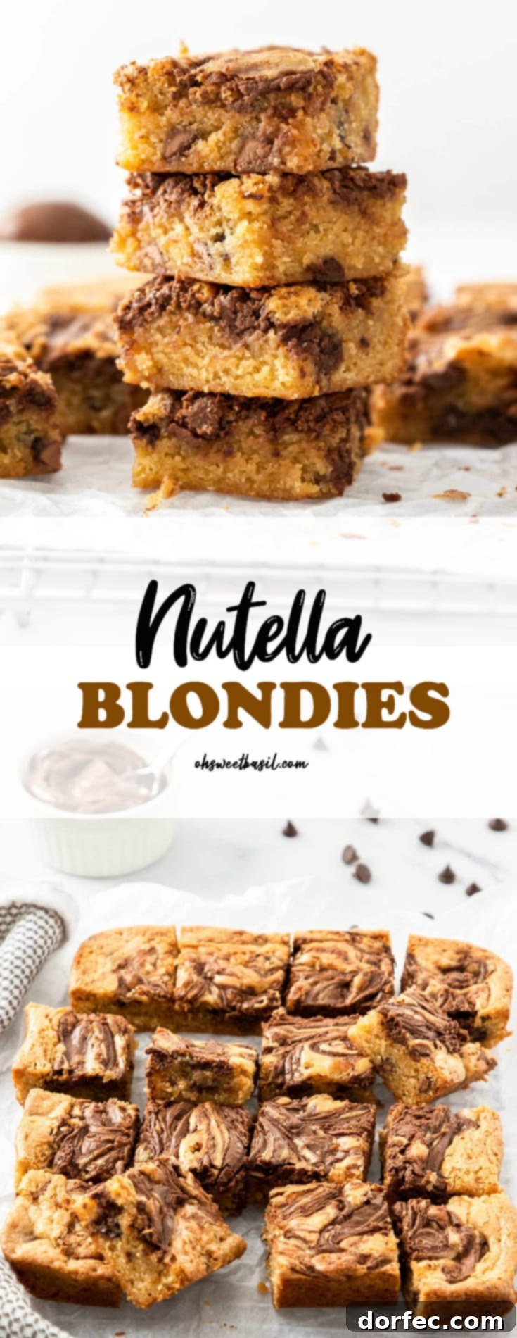 A batch of nutella blondies