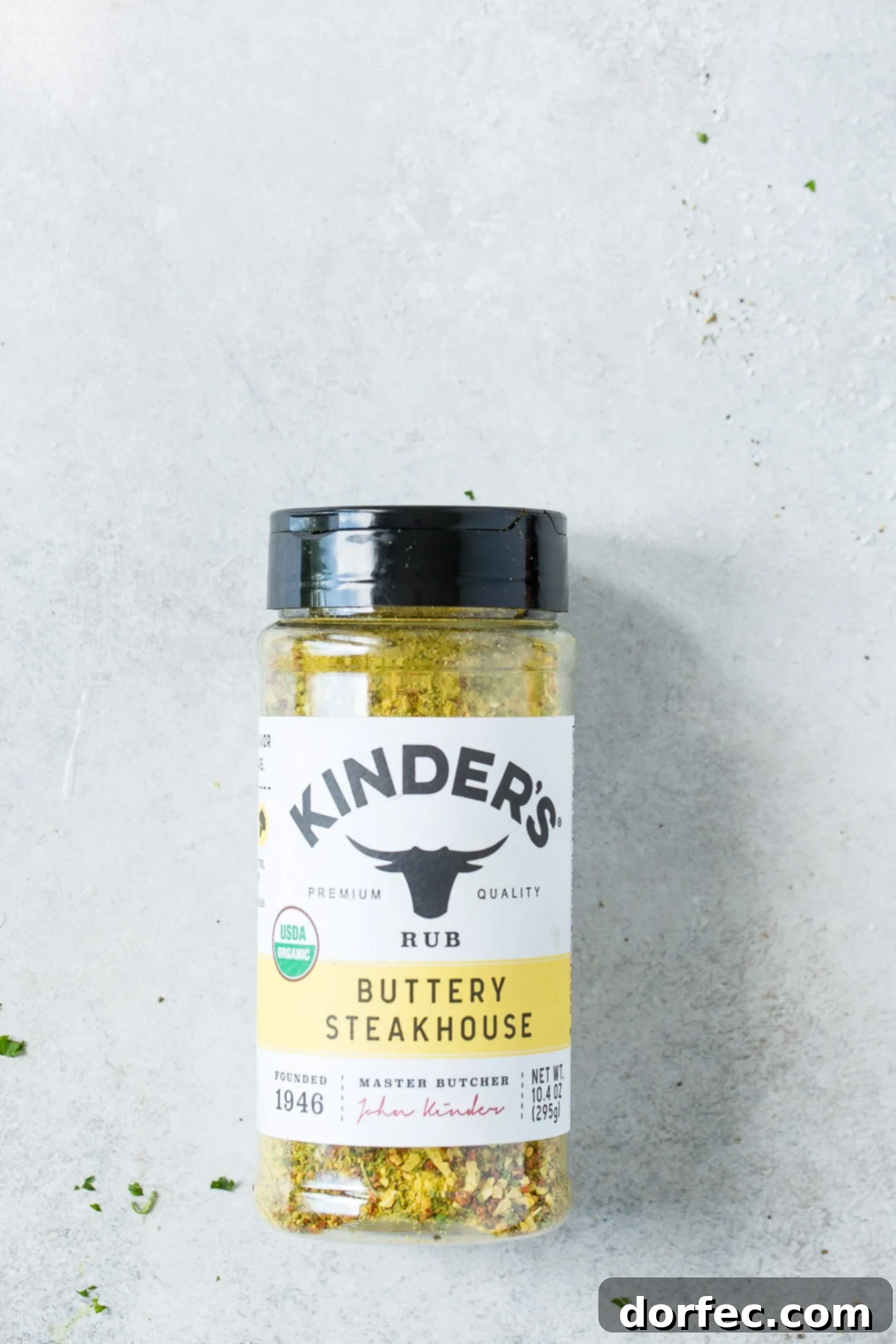 Golden Roasted Vegetable Medley 3 a photo of a container of Kinder's Buttery Steakhouse rub sitting on the counter