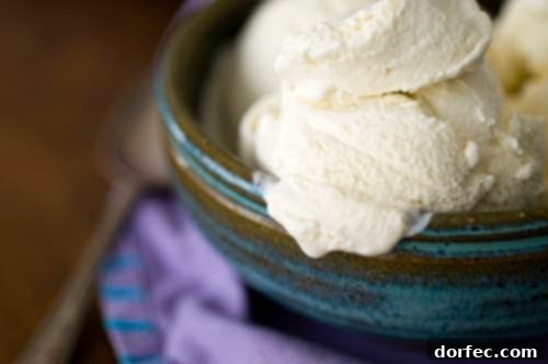 Creamy honey lavender ice cream, a sophisticated and fragrant dessert choice.