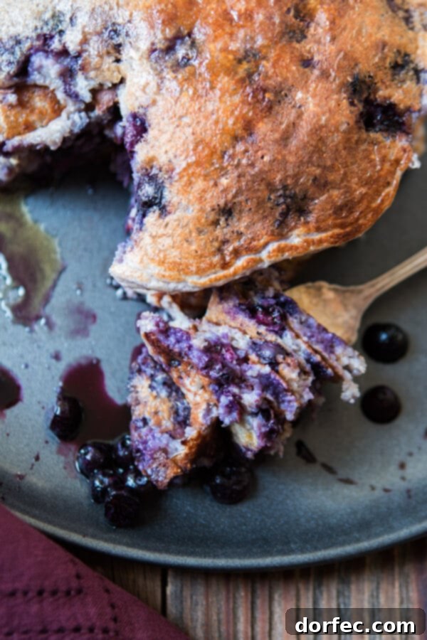 Sometimes you just need a big pile of pancakes and these healthy wild blueberry cottage cheese pancakes will fill your belly but not your waistline.