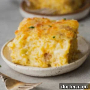 A photo of the Cheesy Sausage Soufflé recipe.