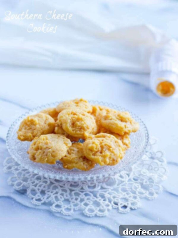 Crispy, savory Southern Cheese Crackers, perfect for snacking or entertaining.