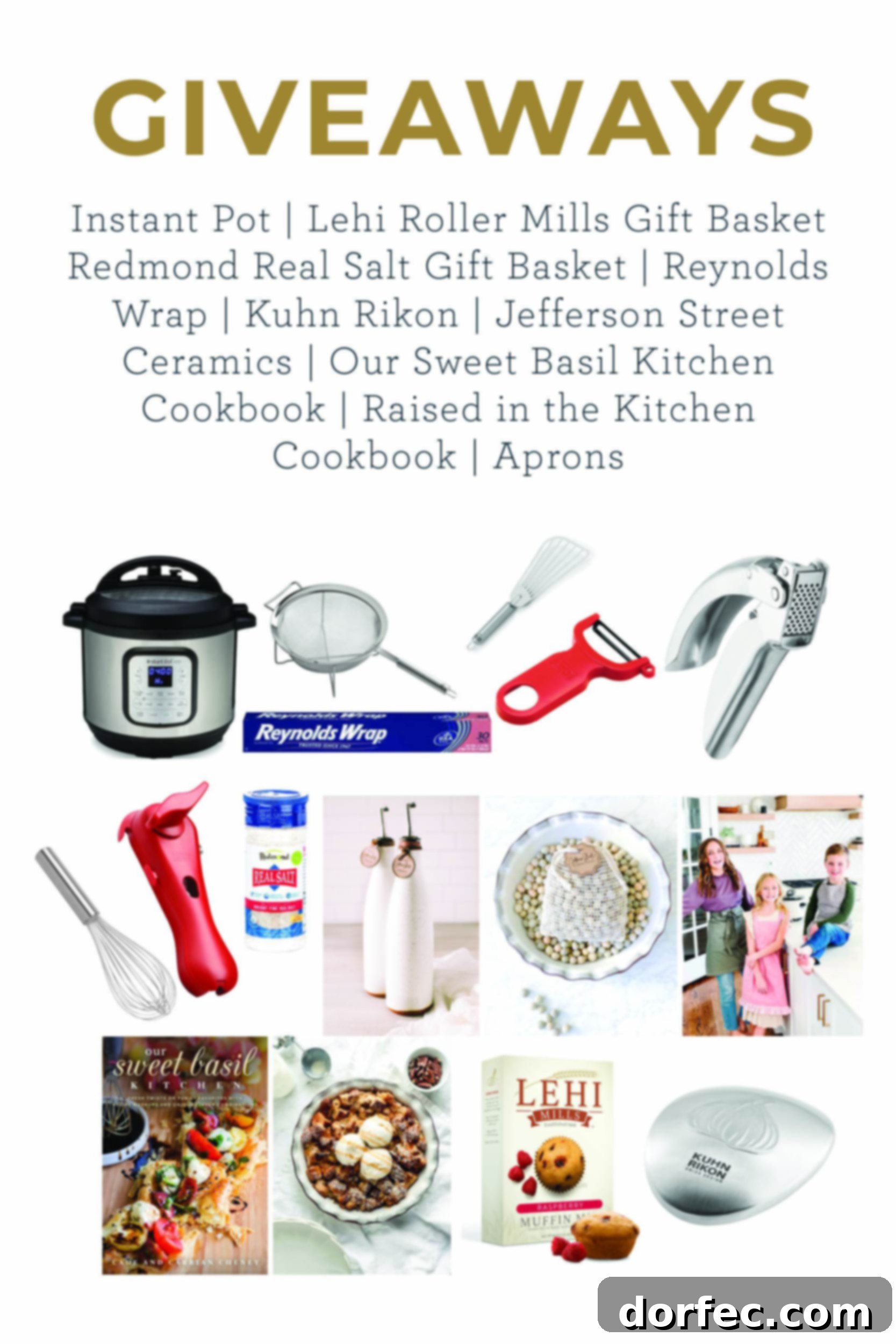 Raised in the Kitchen Cookbook Launch Party and Giveaways 3 giveaway graphic for the Raised in the Kitchen cookbook launch