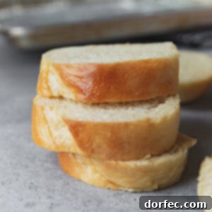 A perfectly baked French bread loaf.