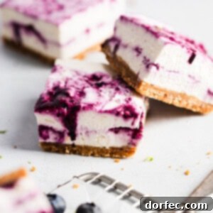 no bake blueberry lime cheescake bars