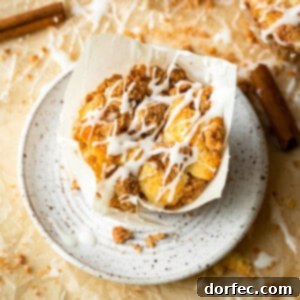 Coffee Cake Muffins with icing drizzle