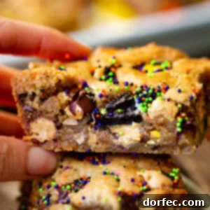 Halloween Peanut Butter Blondies