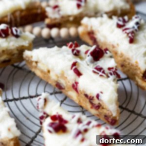 White Chocolate Cranberry Dream Squares 2 Cranberry Bliss Bars recipe image